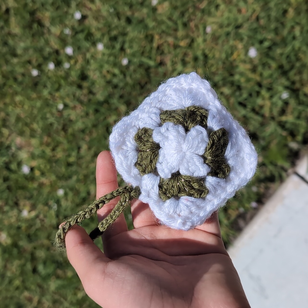 Cute crochet case for small earbuds